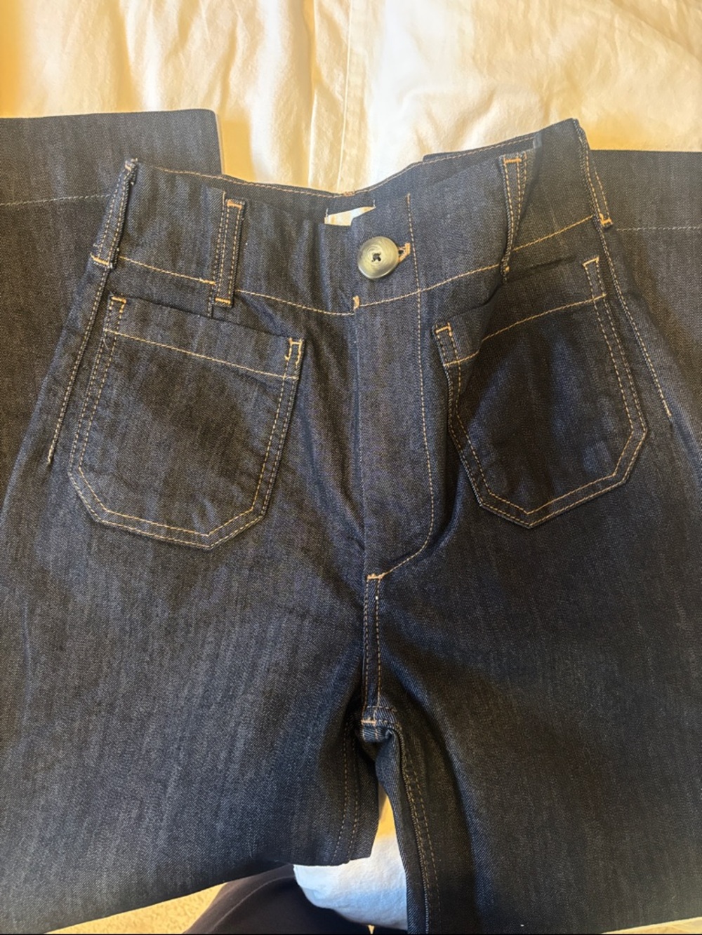 Maeve Dark Blue Straight-Leg Jeans